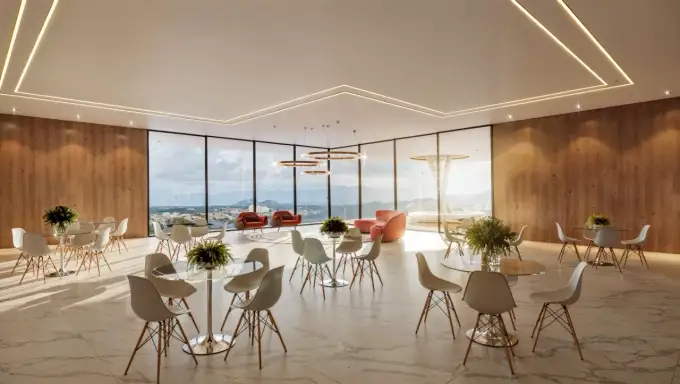Salão de Festas com Arquitetura Sofisticada